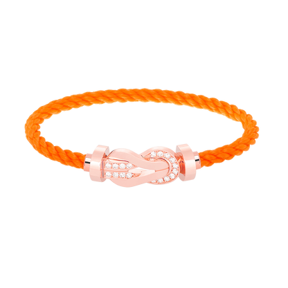 [Moco]CHANCE LARGE 8 FIGURE BUCKLE HALF DIAMOND BRACELET ROSE GOLD