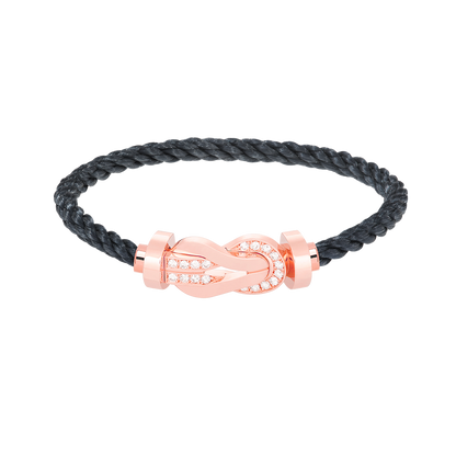 [Moco]CHANCE LARGE 8 FIGURE BUCKLE HALF DIAMOND BRACELET ROSE GOLD