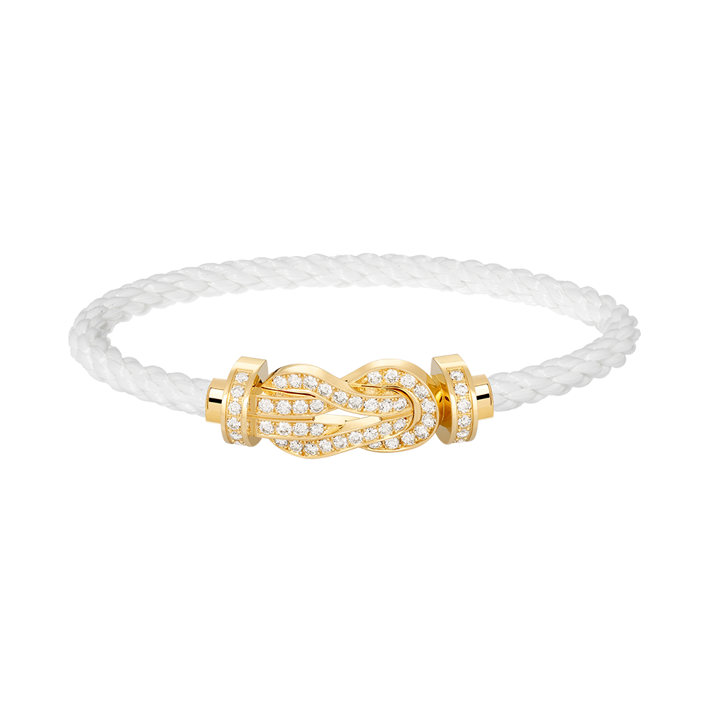 [Moco]CHANCE LARGE 8 FIGURE BUCKLE FULLDIAMOND BRACELET GOLD