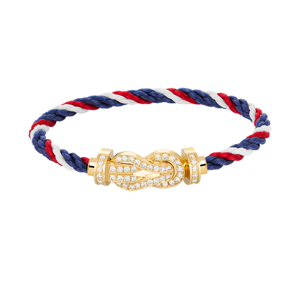 [Moco]CHANCE LARGE 8 FIGURE BUCKLE FULLDIAMOND BRACELET GOLD