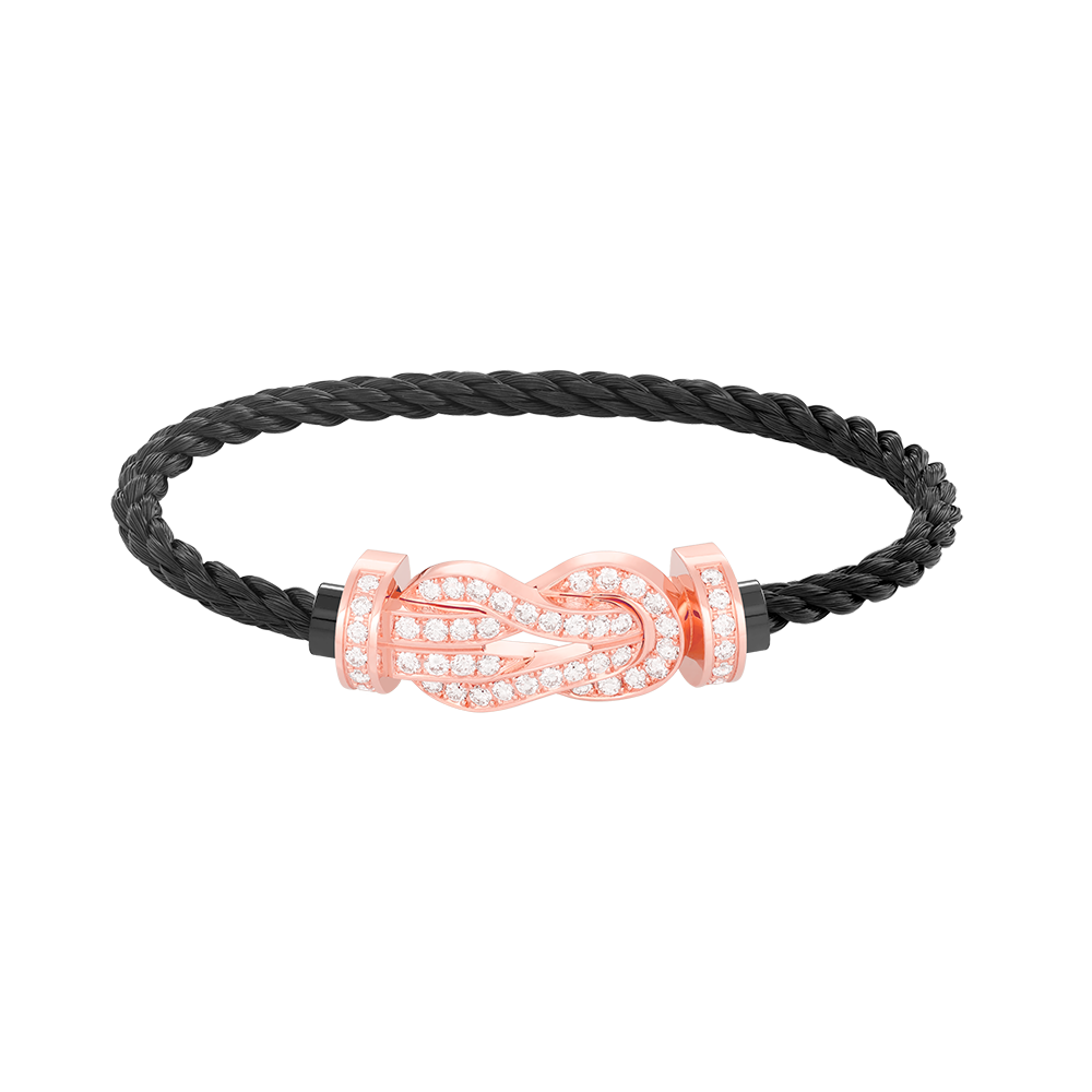 [Moco]CHANCE LARGE 8 FIGURE BUCKLE FULL DIAMOND BRACELET ROSE GOLD