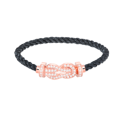 [Moco]CHANCE LARGE 8 FIGURE BUCKLE FULL DIAMOND BRACELET ROSE GOLD