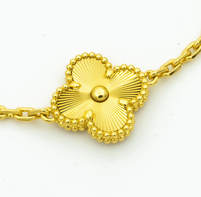 [Moco]CLOVER BRACELET 5 MOTIFS GOLD DIAMOND