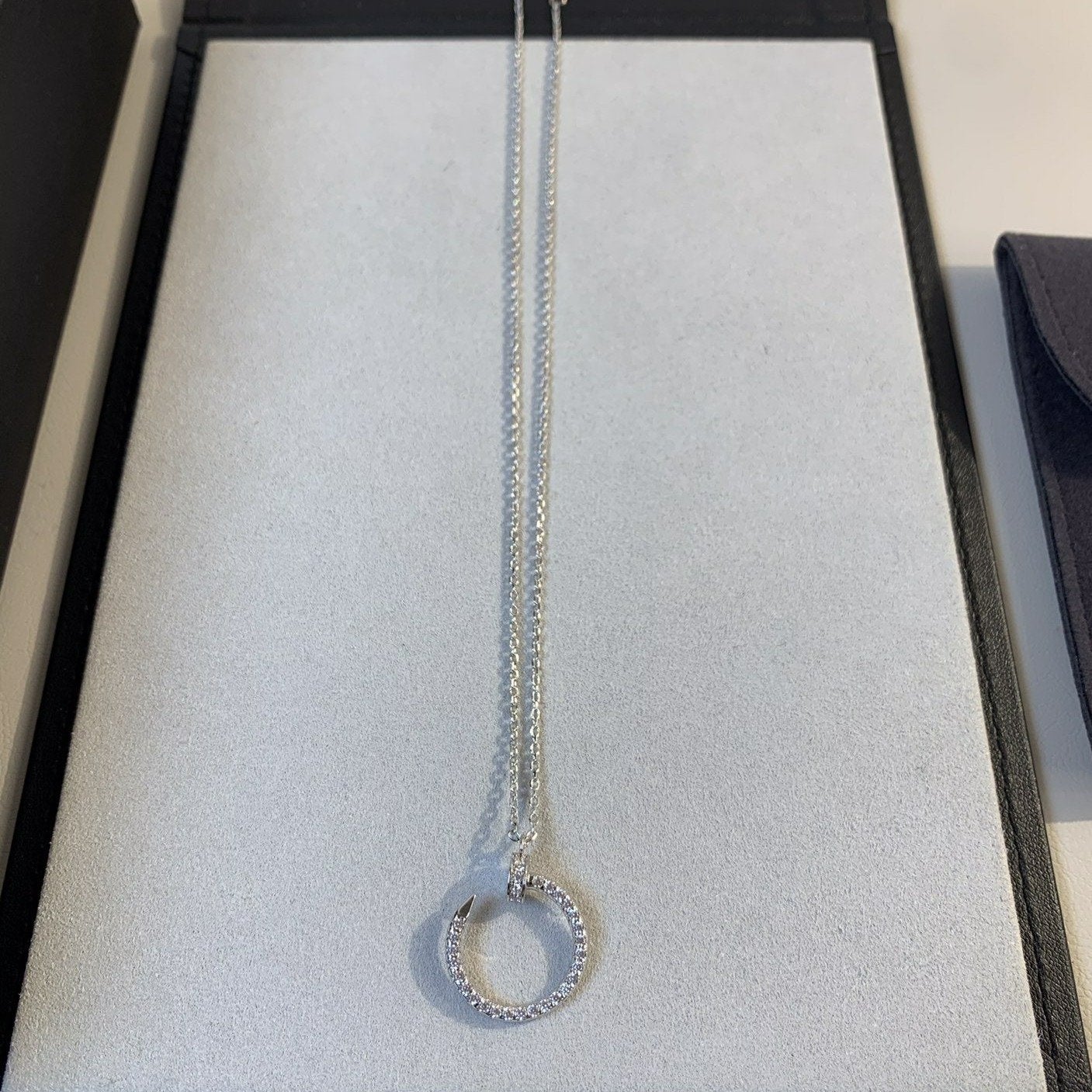 [Moco]JUSTE NECKLACE SILVER DIAMONDS