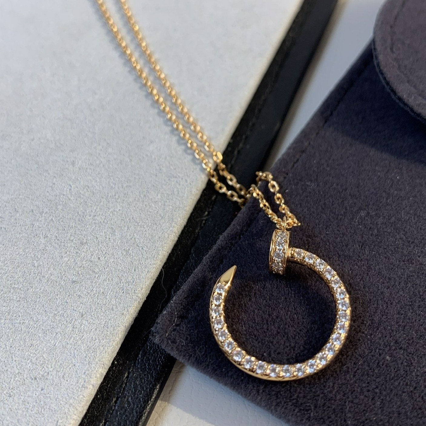 [Moco]JUSTE NECKLACE PINK GOLD DIAMONDS