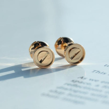 [Moco]LOVE EARRINGS PINK GOLD 10MM