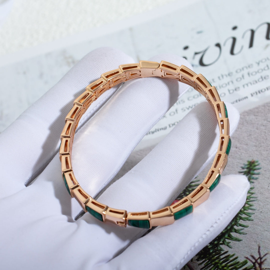 [Moco]SERPENTI BRACELET PINK GOLD MALACHITE