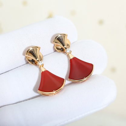 [Moco]DREAM Carnelian PINK GOLD EARRINGS