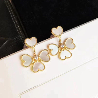 [Moco]CLOVER SWEET WHITE MOP EARRINGS