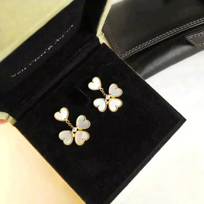 [Moco]CLOVER SWEET WHITE MOP EARRINGS