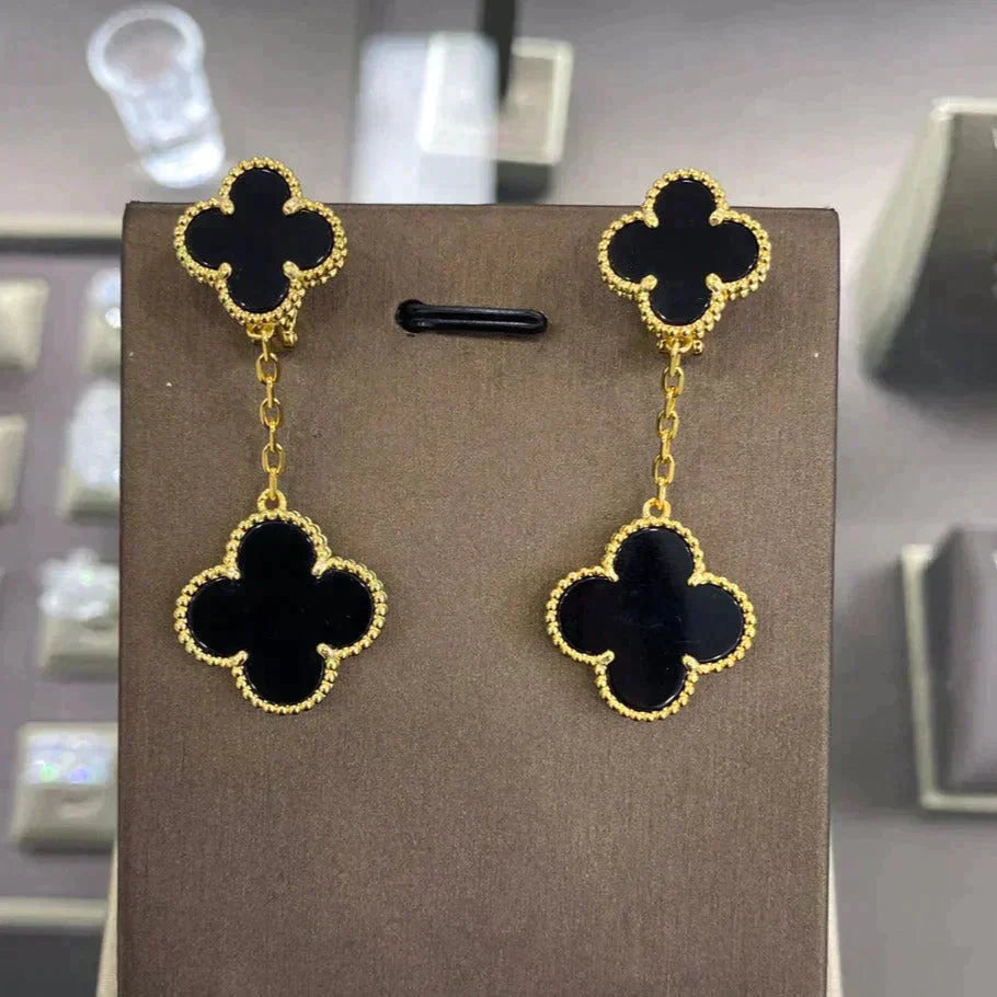 [Moco]CLOVER 2 MOTIFS  EARRINGS (MULTIPLE CHOICESC