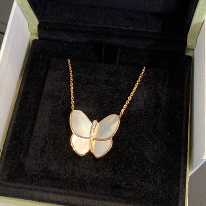 [Moco]BUTTERFLY GOLD MOP DIAMOND NECKLACE