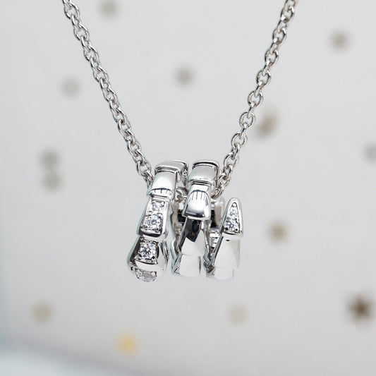 [Moco]SERPENTI SILVER NECKLACE DIAMOND