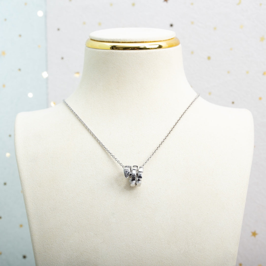 [Moco]SERPENTI SILVER NECKLACE DIAMOND