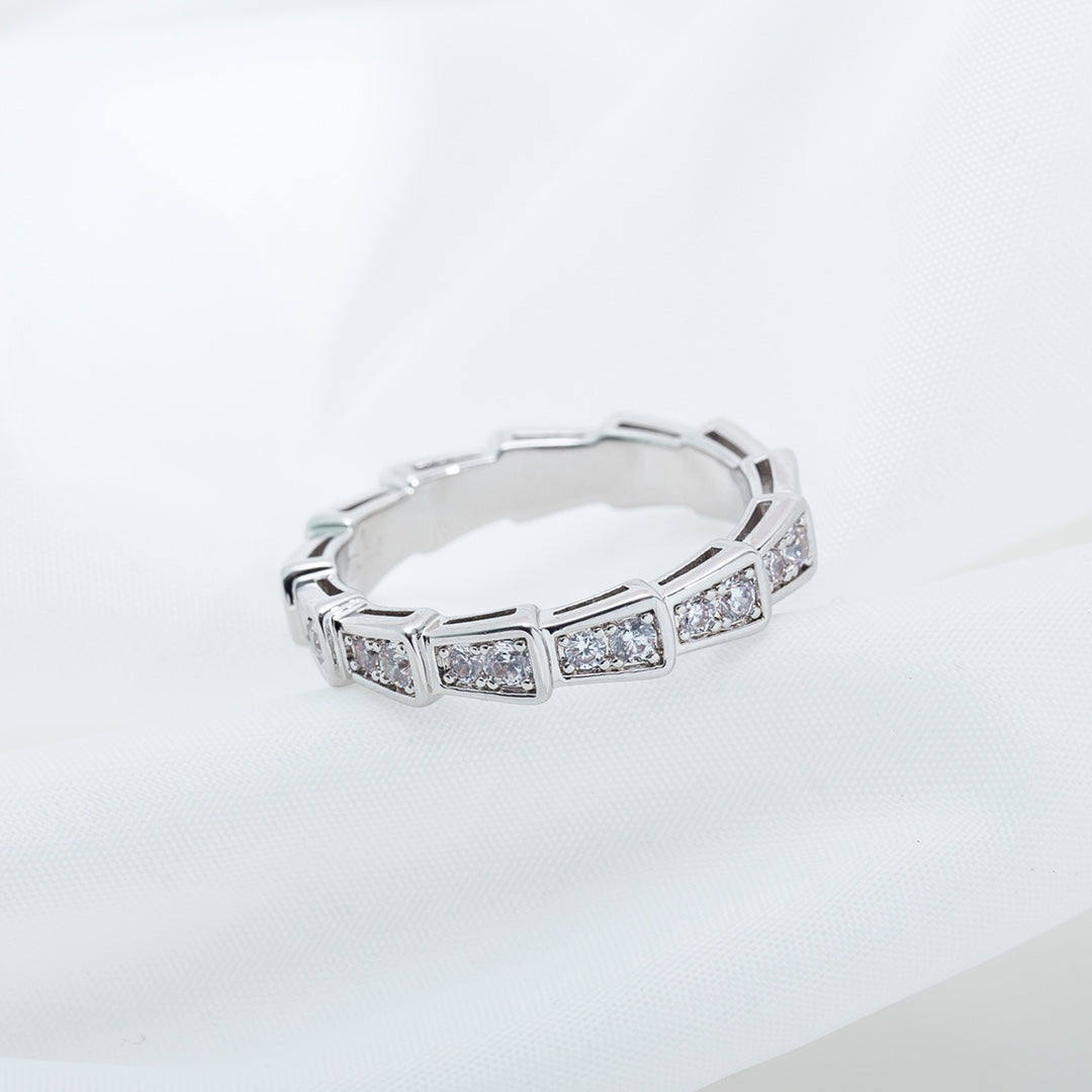 [Moco]SERPENTI RING SILVER DIAMOND PAVED 3MM