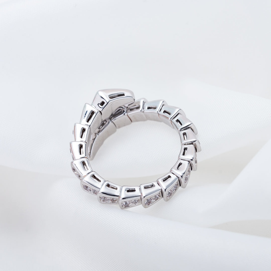 [Moco]SERPENTI RING SILVER DIAMOND PAVED 4MM