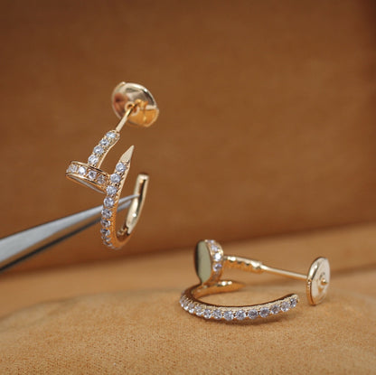 [Moco]JUSTE EARRINGS 12.75MM PINK GOLD DIAMOND