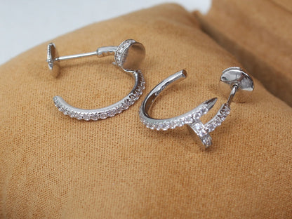 [Moco]JUSTE EARRINGS 12.75MM SILVER DIAMOND