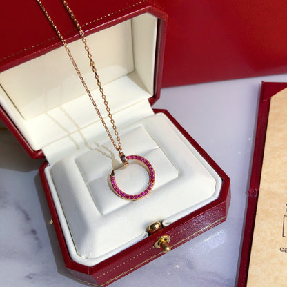 [Moco]JUSTE NECKLACE GOLD RED DIAMONDS