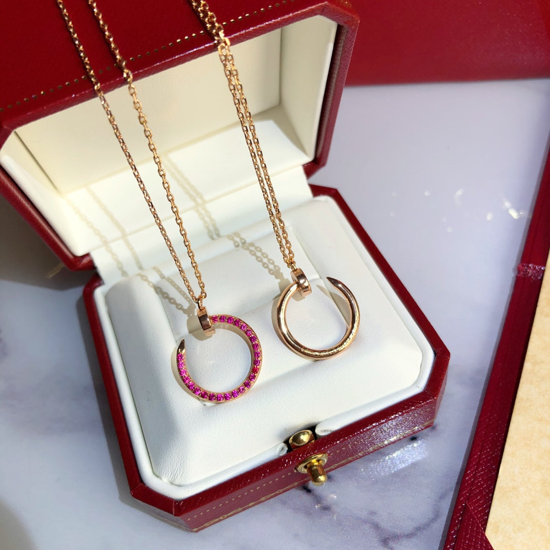 [Moco]JUSTE NECKLACE GOLD RED DIAMONDS