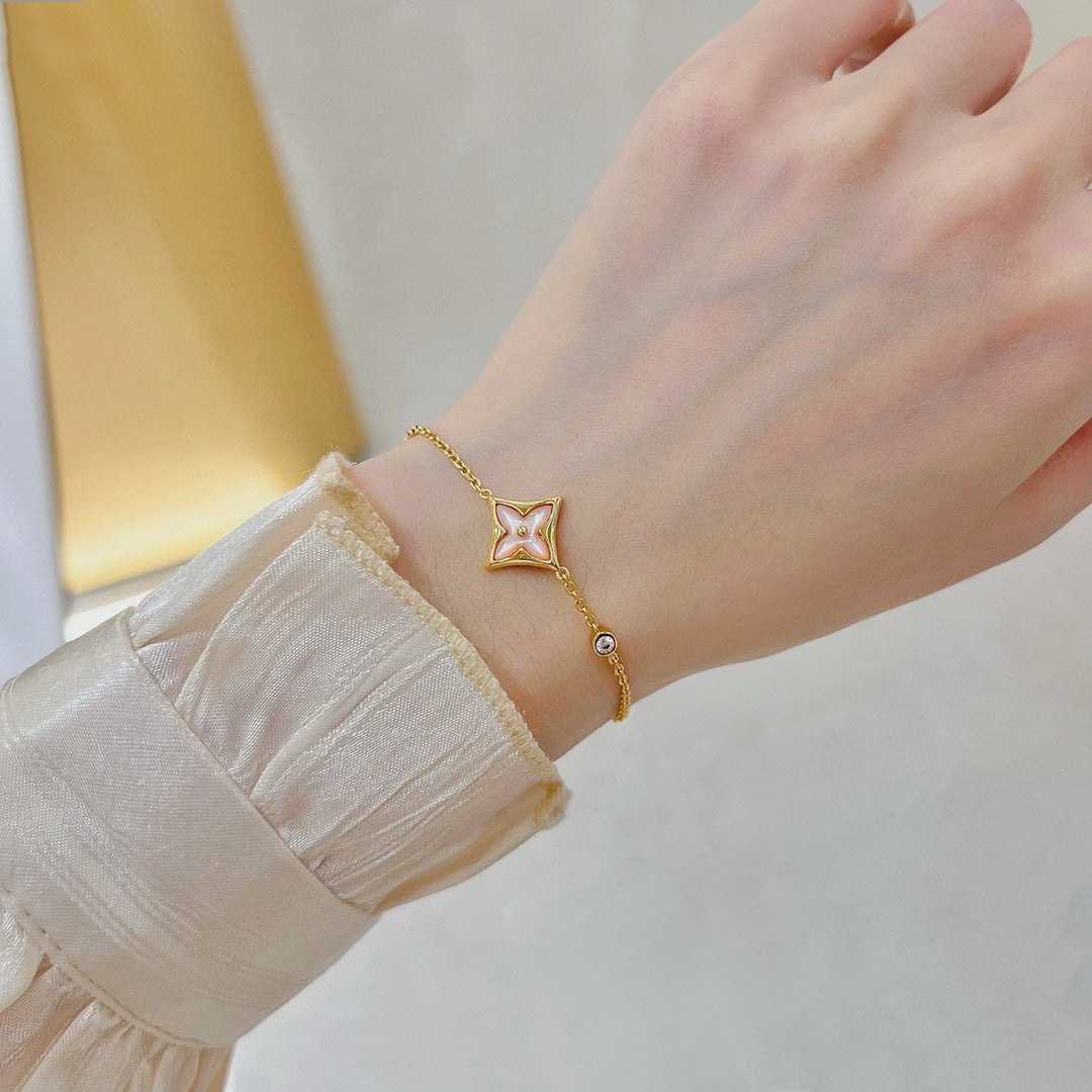 [Moco]STAR 1 DIAMOND PINK GOLD BRACELET