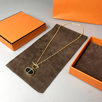 [Moco]CHAINE VERSO BLACK CERAMIC NECKLACE