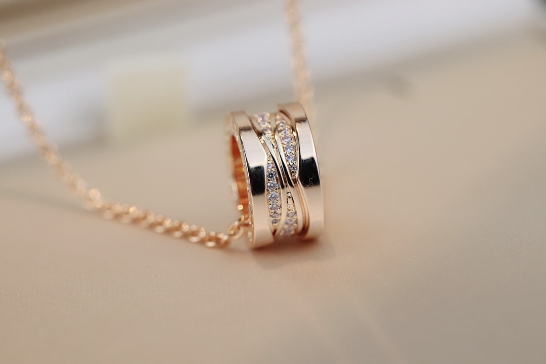 [Moco]ZERO 1 PINK GOLD DIAMOND NECKLACE