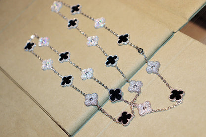 [Moco]CLOVER 20 MOTIFS ONYX DIAMOND SILVER