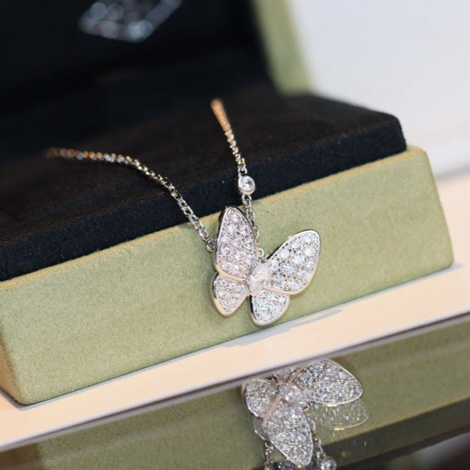 [Moco]BUTTERFLY DIAMOND NECKLACE