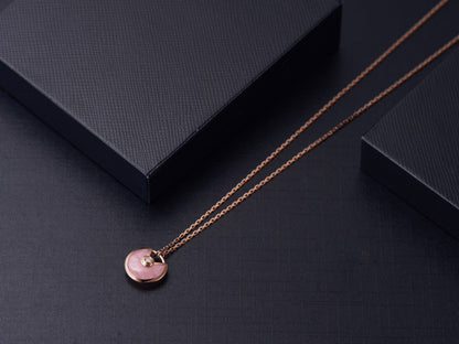 [Moco]AMULETTE ROSE GOLD PINK MOP NECKLACE