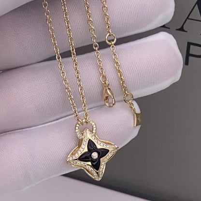 [Moco]STAR PEDANT PINK GOLD DIAMOND NECKLACE