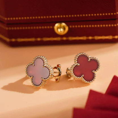 [Moco]CLOVER MEDIUM 1 MOTIFS CARNELIAN  EARRINGS