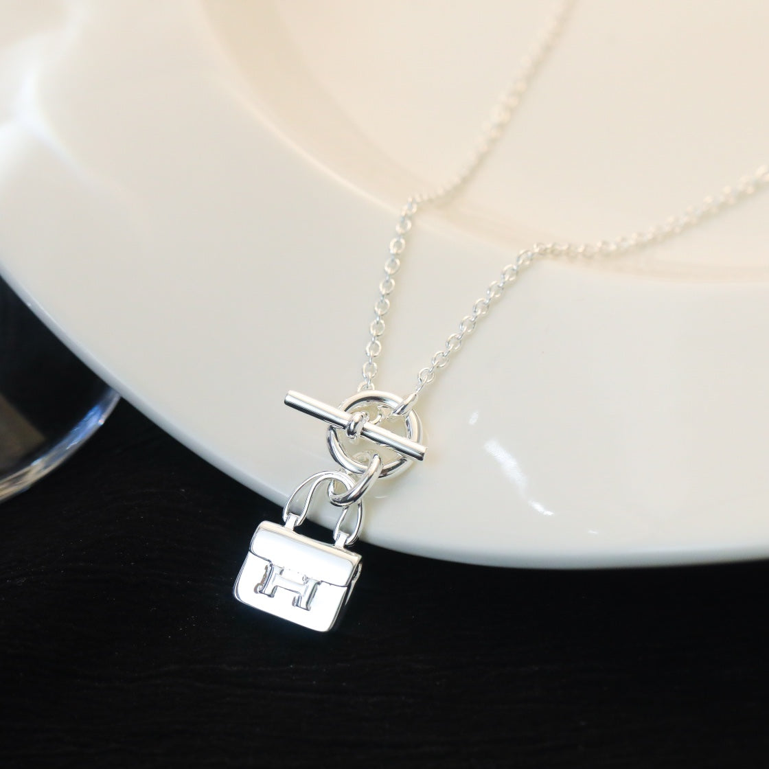 [Moco]POP H PEDANT SILVER NECKLACE