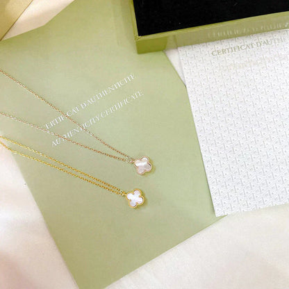 [Moco]CLOVER MINI 9.5MM WHITE MOTHER-OF-PEARL NECKLACE