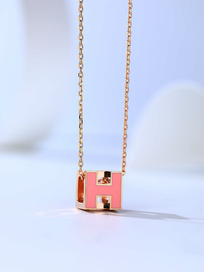 [Moco]H CAGE PINK GOLD NECKLACE