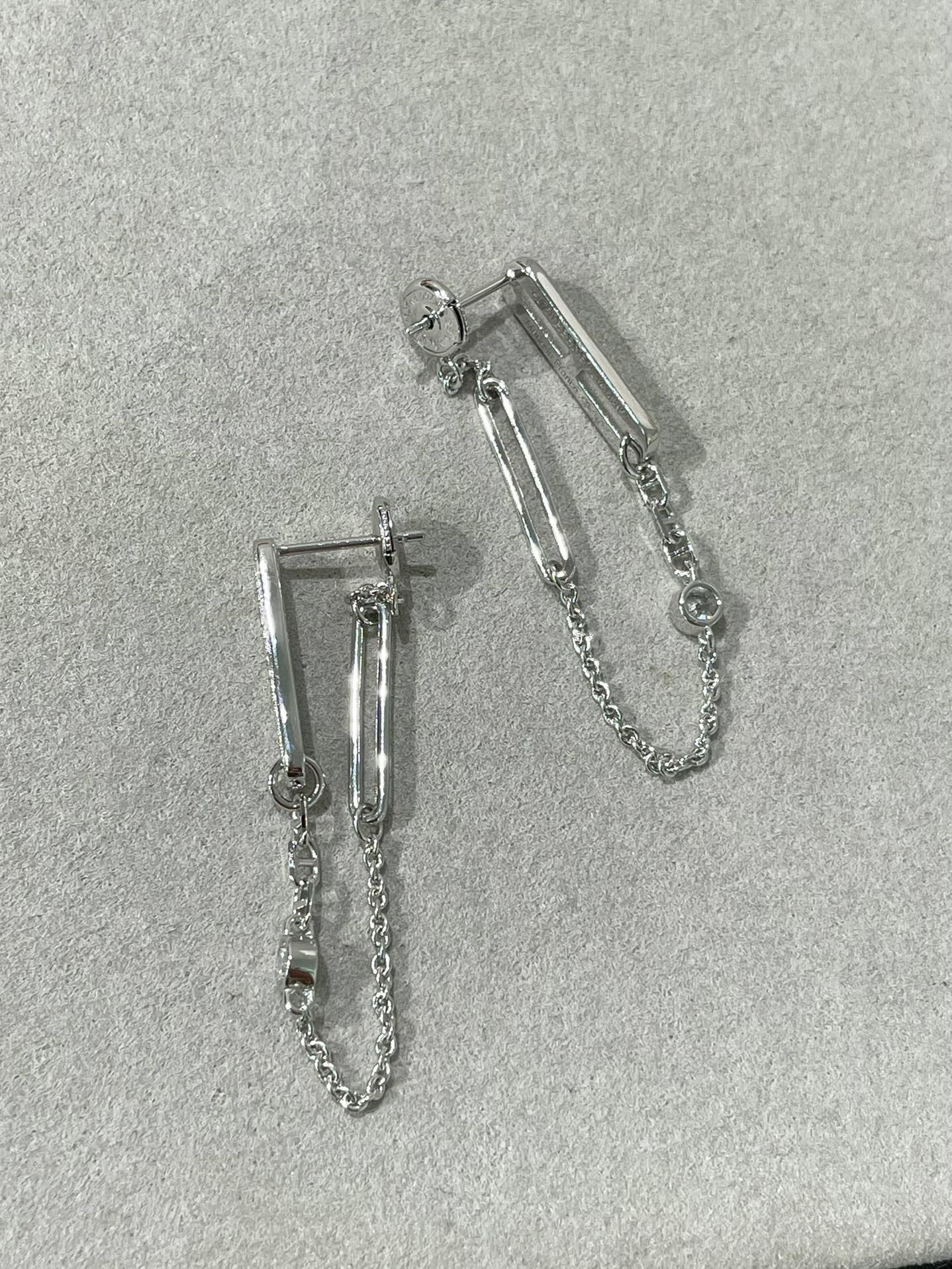 [Moco]CHAINE CHAOS DIAMOND DROP EARRINGS