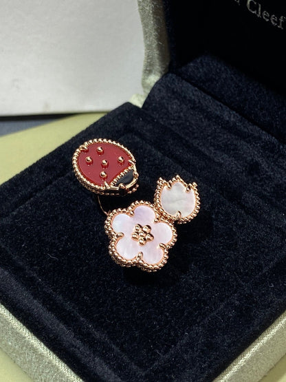 [Moco]LUCKY 3 MOTIF ROSE GOLD RING