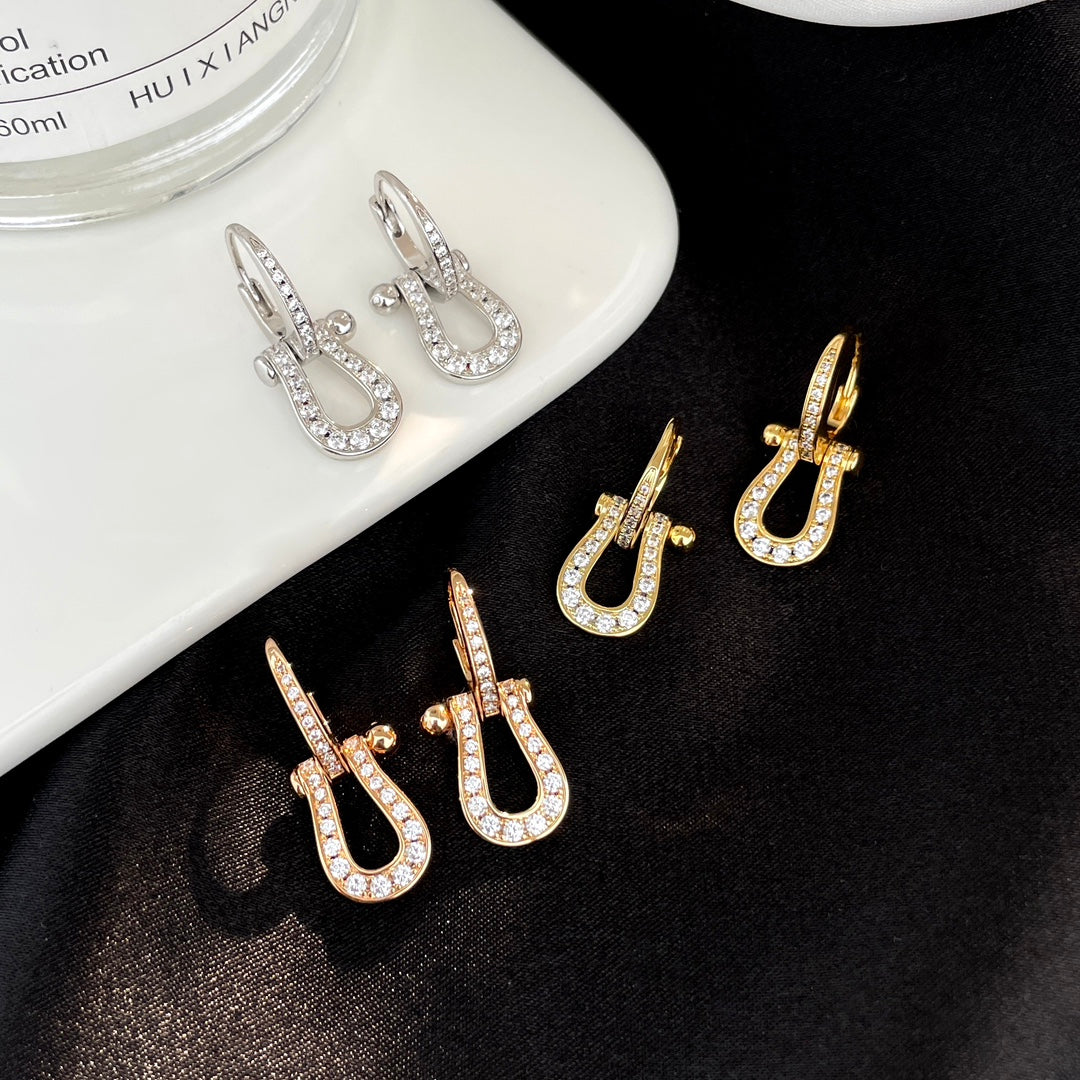 [Moco]FORCE 10 FULL DIAMOND DROP EARRINGS MEDIUM MODEL