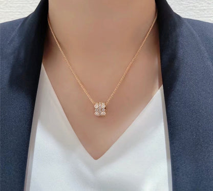 [Moco]BEE LOVE DIAMOND PAVED 3 ROW NECKLACE