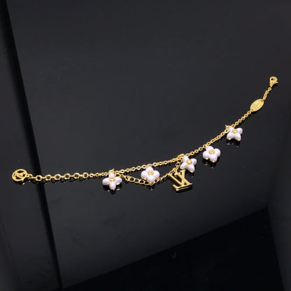 [Moco]LOGO 6 MOTIF STAR AND SUN GOLD BRACELET