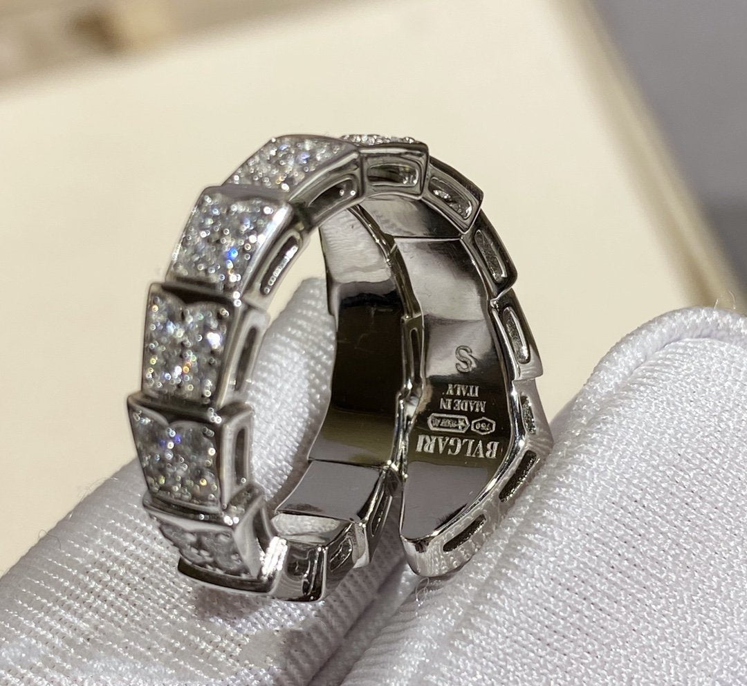 [Moco]SERPENTI RING SILVER DIAMOND PAVED