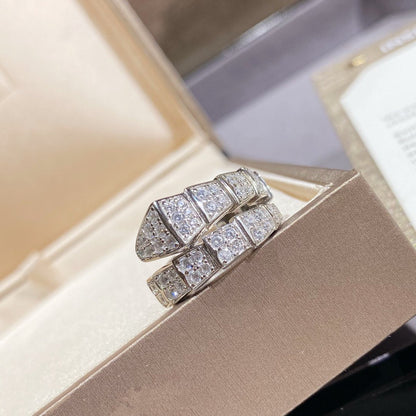 [Moco]SERPENTI RING SILVER DIAMOND PAVED