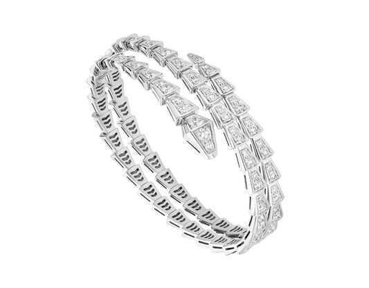 [Moco]SERPENTI BRACELET SILVER DIAMOND DOUBLE ROW