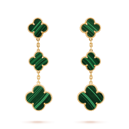 [Moco]CLOVER MALACHITE 3 MOTIFS GOLD