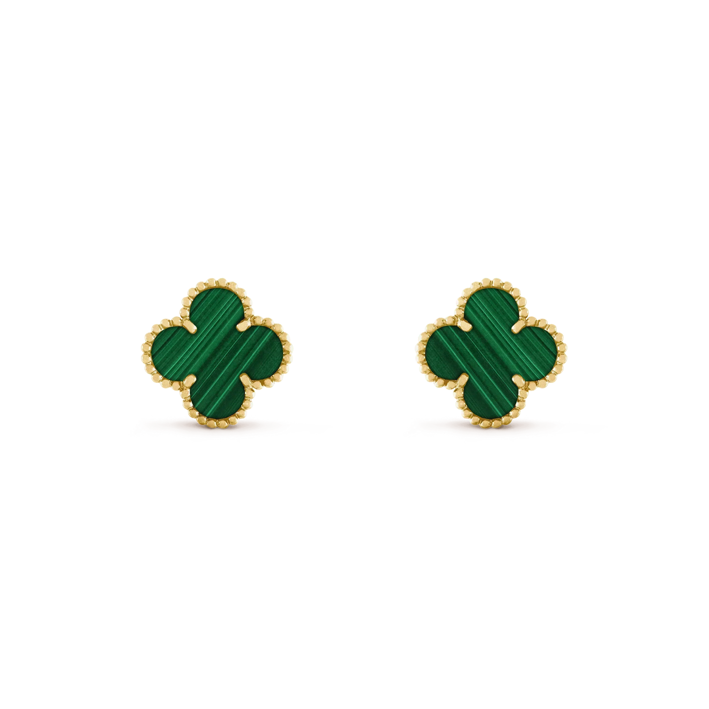 [Moco]CLOVER MEDIUM 1 MOTIFS MALACHITE  EARRINGS