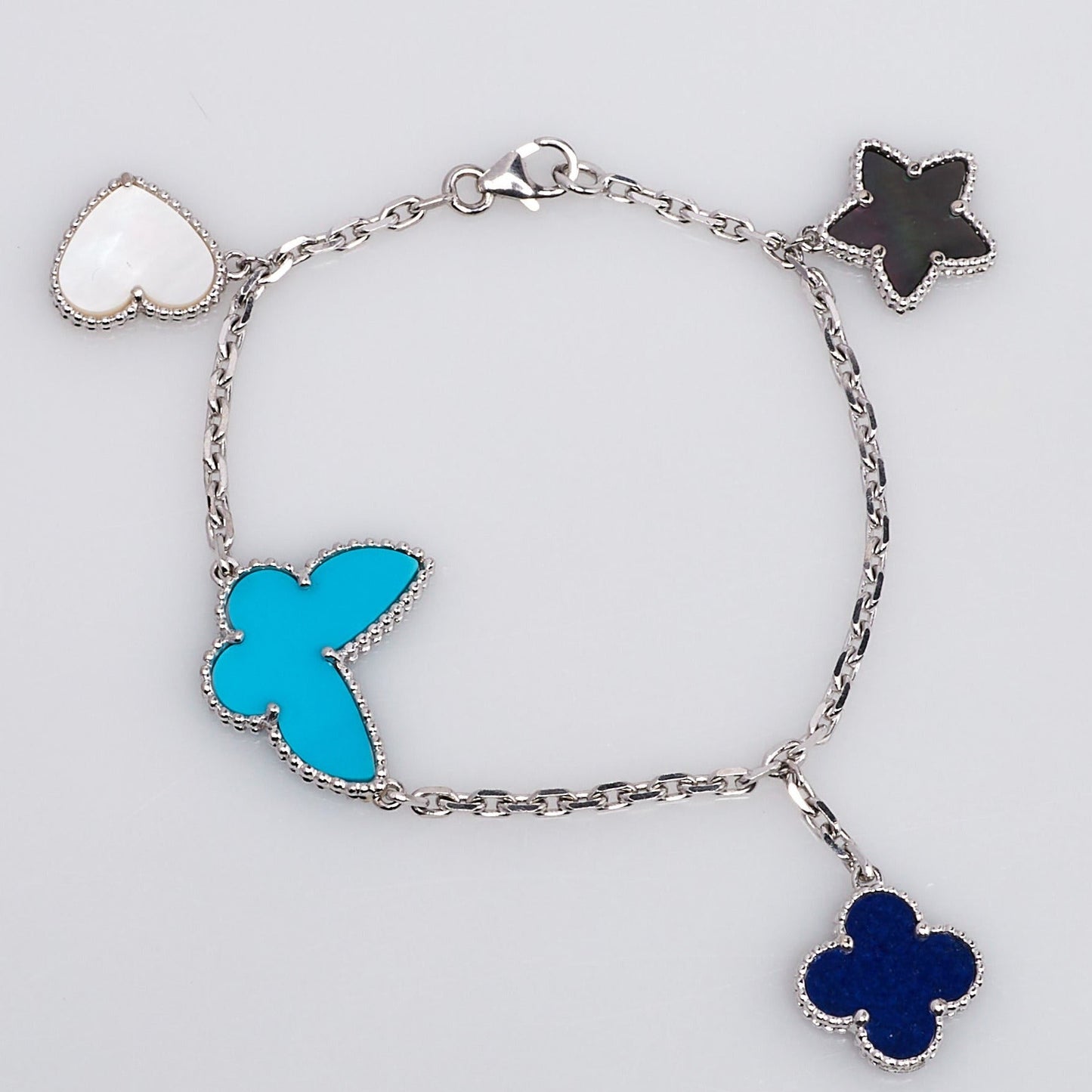 [Moco]LUCKY SPRING SILVER BRACELET 4 MOTIF