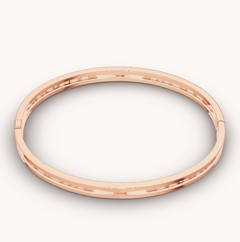 [Moco]ZERO 1 SPIRAL LOGO PINK GOLD BRACELET