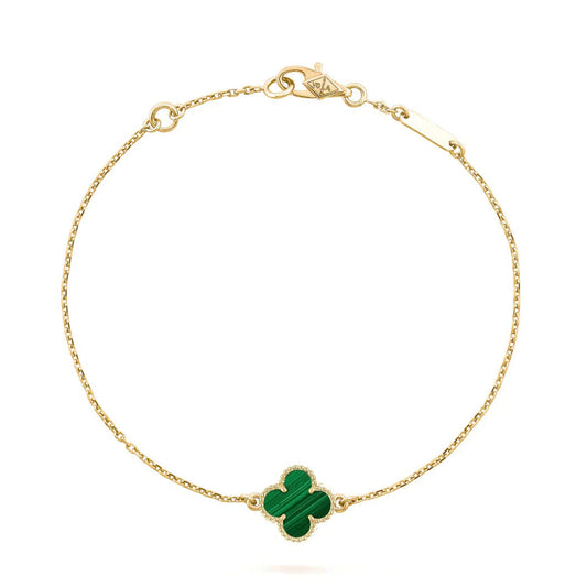 [Moco]CLOVER BRACELET MALACHITE 1 MOTIF