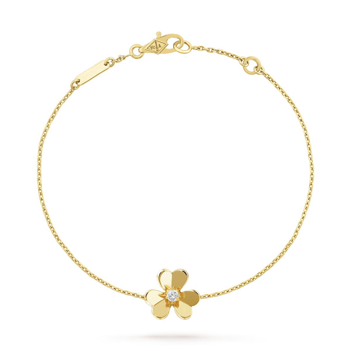 [Moco]FRIVOLE GOLD FLOWER PINK MALACHITE BRACELET