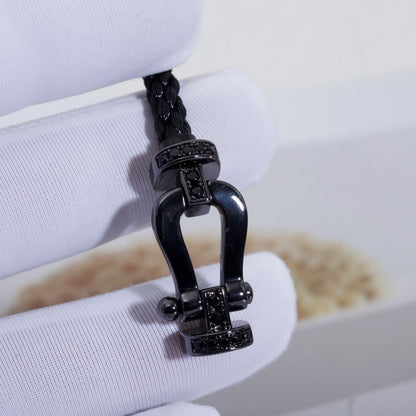 [Moco]FORCE LARGE SERIES HORSESHOE BLACK SAMURAI BRACELET